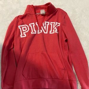 Pink colored quarter zip PINK